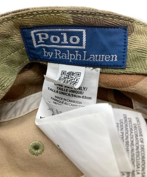 POLO RALPH LAUREN（ポロ・ラルフローレン）POLO RALPH LAUREN (ポロ・ラルフローレン) カモヘリンボーンボールキャップ グリーン サイズ:ＦＲＥＥの古着・服飾アイテム