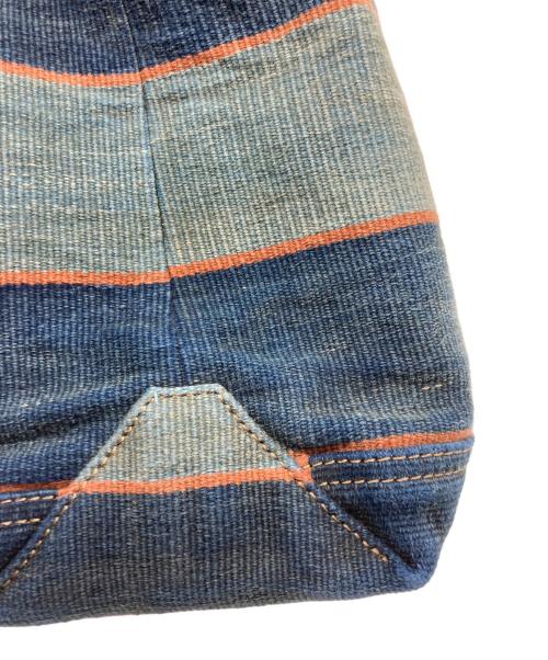 RRL（ダブルアールエル）RRL (ダブルアールエル) ハンドウーブンインディゴストライプトート インディゴの古着・服飾アイテム