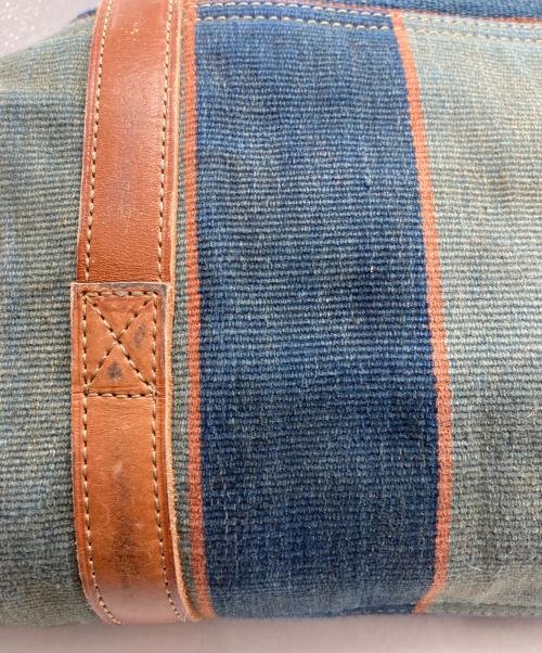 RRL（ダブルアールエル）RRL (ダブルアールエル) ハンドウーブンインディゴストライプトート インディゴの古着・服飾アイテム