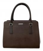 BURBERRYバーバリー）の古着「サフィアーノレザーハンドバッグ」｜ブラウン
