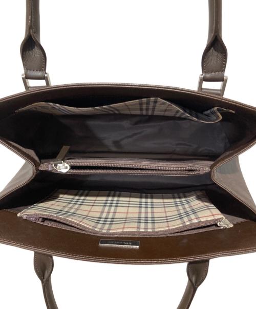 BURBERRY（バーバリー）BURBERRY (バーバリー) サフィアーノレザーハンドバッグ ブラウン サイズ:ＦＲＥＥの古着・服飾アイテム