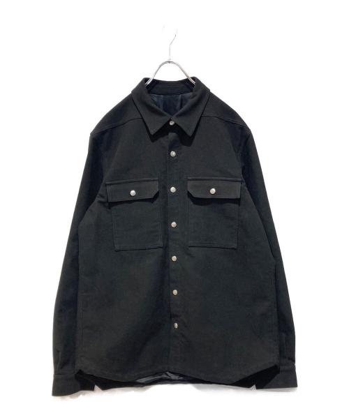 RICK OWENS（リックオウエンス）RICK OWENS (リックオウエンス) OUTER SHIRT ブラック サイズ:50の古着・服飾アイテム