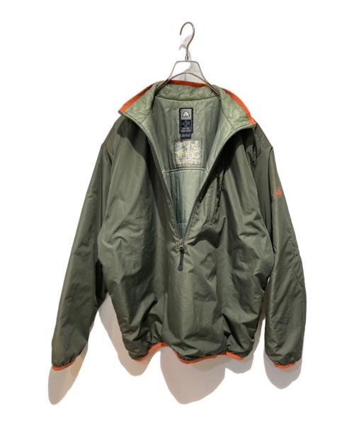 NIKE ACG（ナイキエーシージー）NIKE ACG (ナイキエーシージー) 00’s ハーフジップ中綿ジャケット オリーブ×オレンジ サイズ:XXLの古着・服飾アイテム