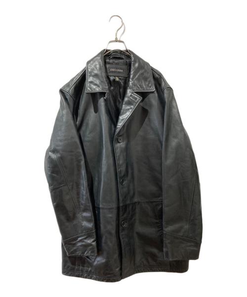 STRUCTURE（ストラクチャー）STRUCTURE (ストラクチャー) レザーカーコート ブラック サイズ:Lの古着・服飾アイテム