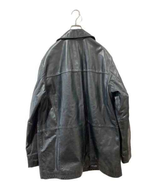 STRUCTURE（ストラクチャー）STRUCTURE (ストラクチャー) レザーカーコート ブラック サイズ:Lの古着・服飾アイテム