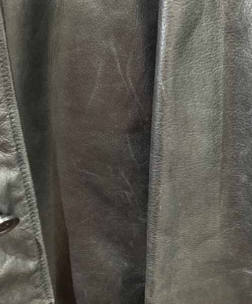 STRUCTURE（ストラクチャー）STRUCTURE (ストラクチャー) レザーカーコート ブラック サイズ:Lの古着・服飾アイテム