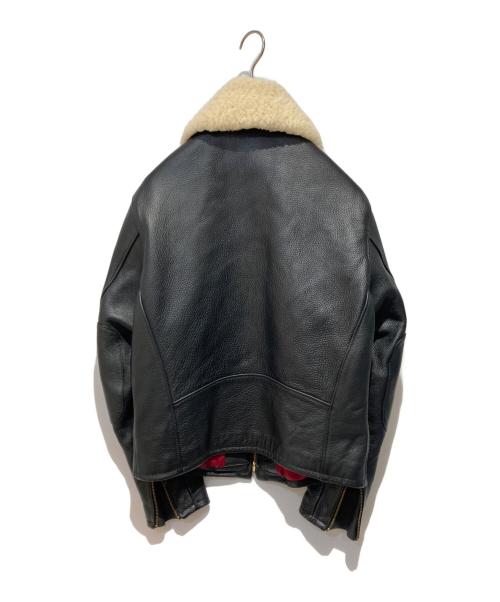 TAD GEAR GREEN LABEL（タドギア）TAD GEAR GREEN LABEL (タドギア) ムートンカラーレザージャケット ブラック サイズ:40の古着・服飾アイテム