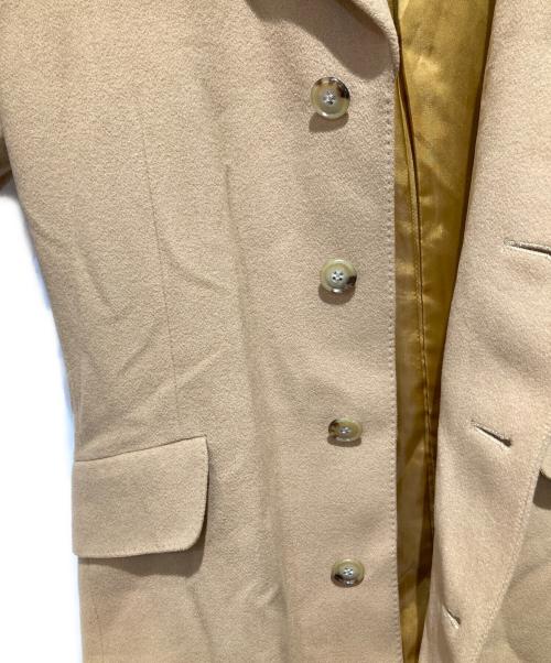 Mark Powell（マーク・ポウエル）Mark Powell (マーク・ポウエル) カシミヤ混ロングコート ベージュ サイズ:36の古着・服飾アイテム