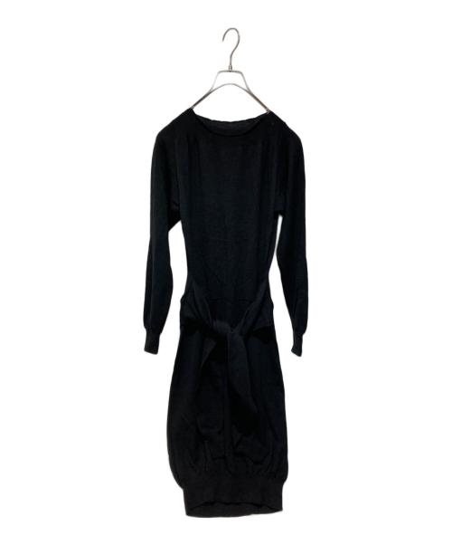 MM6 Maison Margiela（エムエムシックスメゾンマルジェラ）MM6 Maison Margiela (エムエムシックスメゾンマルジェラ) ニットワンピース ブラック サイズ:XSの古着・服飾アイテム