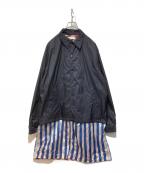 FACETASMファセッタズム）の古着「3D LAYER LONG COACH JACKET」｜ネイビー