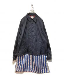 FACETASM（ファセッタズム）の古着「3D LAYER LONG COACH JACKET」｜ネイビー