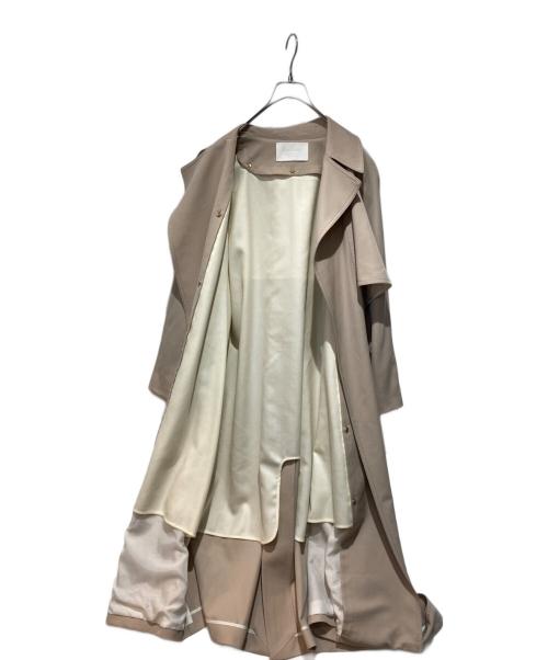 BALLSEY（ボールジィ）BALLSEY (ボールジィ) ウールギャバジン ガウンコート ベージュ サイズ:34の古着・服飾アイテム