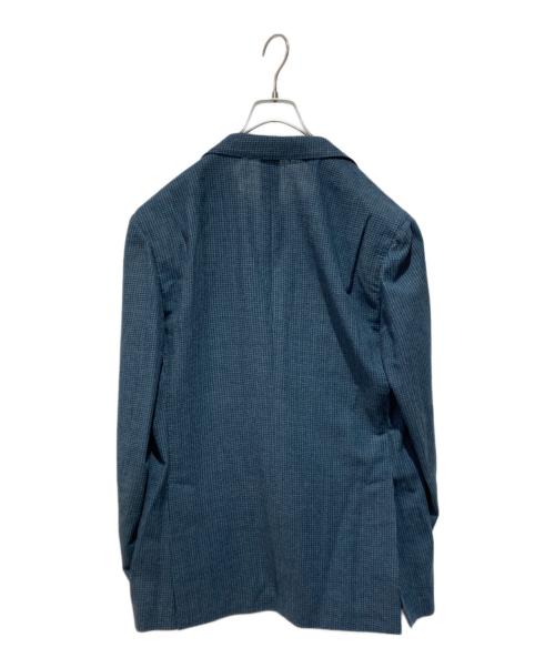 LARDINI（ラルディーニ）LARDINI (ラルディーニ) チェックテーラードジャケット ブルー×ブラック サイズ:50の古着・服飾アイテム
