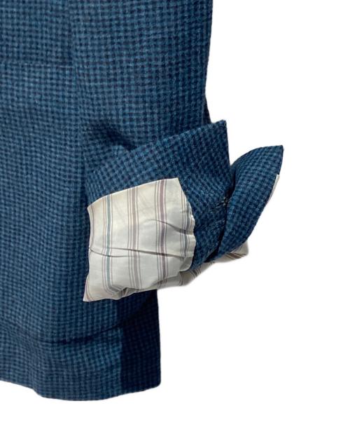 LARDINI（ラルディーニ）LARDINI (ラルディーニ) チェックテーラードジャケット ブルー×ブラック サイズ:50の古着・服飾アイテム