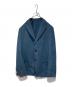 LARDINI（ラルディーニ）の古着「チェックテーラードジャケット」｜ブルー×ブラック