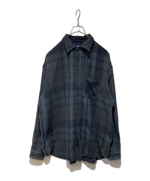 THE NORTHFACE PURPLELABEL（ザ・ノースフェイス パープルレーベル）THE NORTHFACE PURPLELABEL (ザ・ノースフェイス パープルレーベル) Flannel Plaid Field Shirt グレー サイズ:Mの古着・服飾アイテム