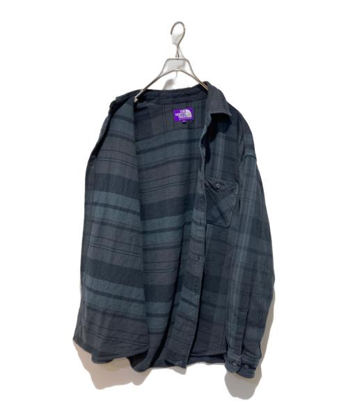 THE NORTHFACE PURPLELABEL（ザ・ノースフェイス パープルレーベル）THE NORTHFACE PURPLELABEL (ザ・ノースフェイス パープルレーベル) Flannel Plaid Field Shirt グレー サイズ:Mの古着・服飾アイテム
