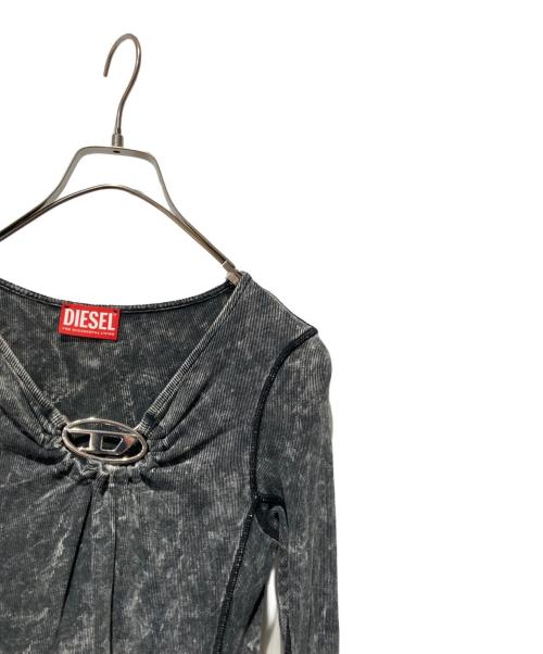 DIESEL（ディーゼル）DIESEL (ディーゼル) Dロゴカットソーワンピース グレー サイズ:Sの古着・服飾アイテム