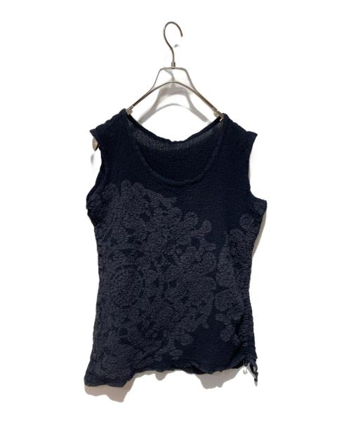 me ISSEY MIYAKE（ミーイッセイ ミヤケ）me ISSEY MIYAKE (ミーイッセイ ミヤケ) ノースリーブカットソー ブラック サイズ:-の古着・服飾アイテム