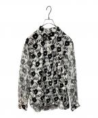 COMME des GARCONS HOMME DEUXコムデギャルソン オム ドゥ）の古着「総柄シャツ」｜ブラック