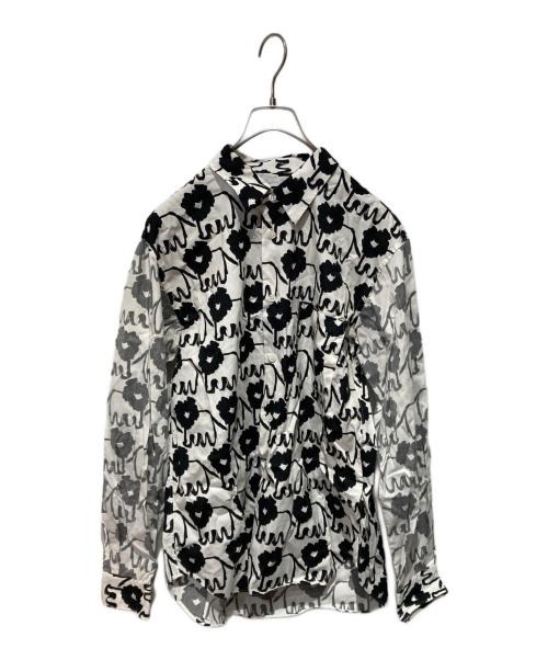 COMME des GARCONS HOMME DEUX（コムデギャルソン オム ドゥ）COMME des GARCONS HOMME DEUX (コムデギャルソン オム ドゥ) 総柄シャツ ブラック サイズ:Mの古着・服飾アイテム