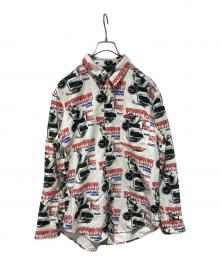 Hysteric Glamour（ヒステリックグラマー）の古着「HAIR CUT柄 レギュラーカラーシャツ」｜ホワイト