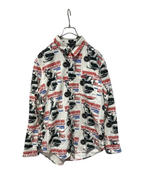 Hysteric Glamour（ヒステリックグラマー）Hysteric Glamour (ヒステリックグラマー) HAIR CUT柄 レギュラーカラーシャツ ホワイト サイズ:Mの古着・服飾アイテム