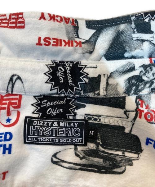 Hysteric Glamour（ヒステリックグラマー）Hysteric Glamour (ヒステリックグラマー) HAIR CUT柄 レギュラーカラーシャツ ホワイト サイズ:Mの古着・服飾アイテム