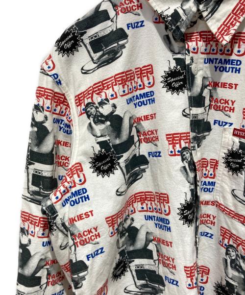 Hysteric Glamour（ヒステリックグラマー）Hysteric Glamour (ヒステリックグラマー) HAIR CUT柄 レギュラーカラーシャツ ホワイト サイズ:Mの古着・服飾アイテム