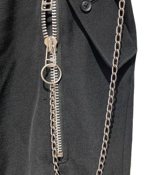 Yohji Yamamoto pour homme（ヨウジヤマモト プールオム）Yohji Yamamoto pour homme (ヨウジヤマモト プールオム) ZIPチェーンスラックス ブラック サイズ:3の古着・服飾アイテム