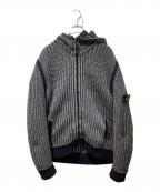 STONE ISLANDストーンアイランド）の古着「2WAY ZIP KNIT PARKA JACJET」｜グレー×ネイビー
