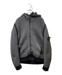 STONE ISLAND（ストーンアイランド）の古着「2WAY ZIP KNIT PARKA JACJET」｜グレー×ネイビー