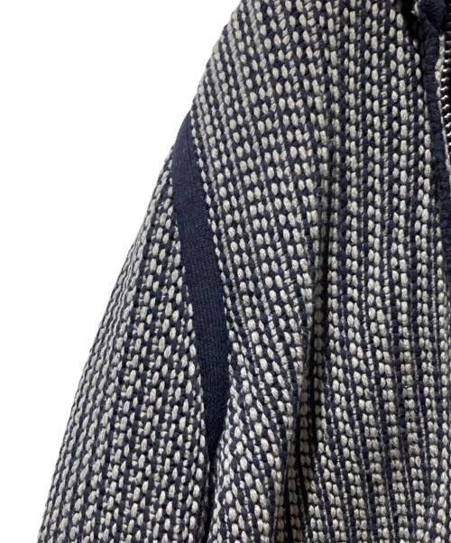 STONE ISLAND（ストーンアイランド）STONE ISLAND (ストーンアイランド) 2WAY ZIP KNIT PARKA JACJET グレー×ネイビー サイズ:XLの古着・服飾アイテム