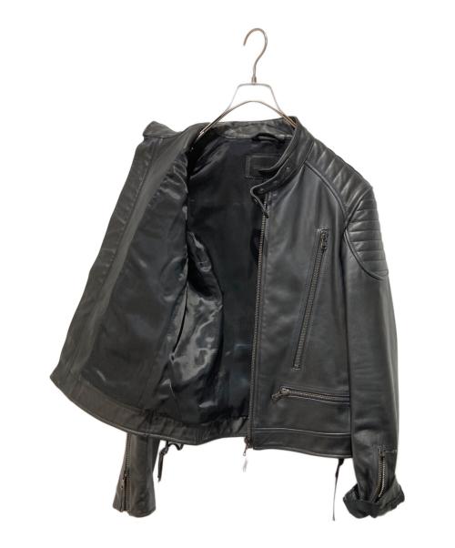 DIESEL Black Gold（ディーゼル ブラック ゴールド）DIESEL BLACK GOLD (ディーゼル ブラック ゴールド) レザージャケット ブラック サイズ:48の古着・服飾アイテム