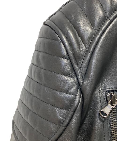 DIESEL Black Gold（ディーゼル ブラック ゴールド）DIESEL BLACK GOLD (ディーゼル ブラック ゴールド) レザージャケット ブラック サイズ:48の古着・服飾アイテム