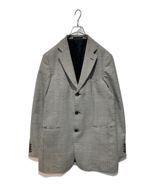 CMMN SWDN（コモンスウェーデン）CMMN SWDN (コモンスウェーデン) 3Bグレンチェックジャケット ブラック×ホワイト サイズ:48の古着・服飾アイテム