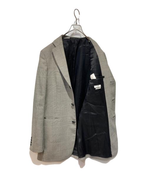 CMMN SWDN（コモンスウェーデン）CMMN SWDN (コモンスウェーデン) 3Bグレンチェックジャケット ブラック×ホワイト サイズ:48の古着・服飾アイテム