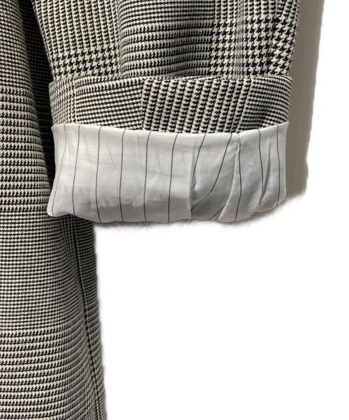 CMMN SWDN（コモンスウェーデン）CMMN SWDN (コモンスウェーデン) 3Bグレンチェックジャケット ブラック×ホワイト サイズ:48の古着・服飾アイテム