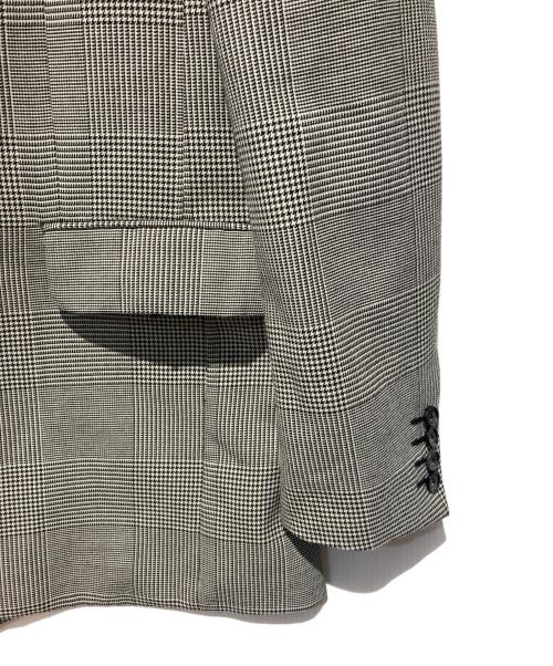 CMMN SWDN（コモンスウェーデン）CMMN SWDN (コモンスウェーデン) 3Bグレンチェックジャケット ブラック×ホワイト サイズ:48の古着・服飾アイテム