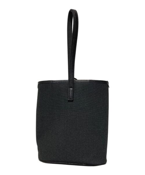 THESOLE（ザソール）THESOLE (ザソール) MICHAEL キャンバスレザー ワンハンドバッグ ブラックの古着・服飾アイテム