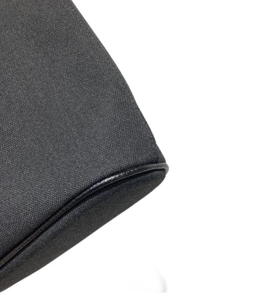 THESOLE（ザソール）THESOLE (ザソール) MICHAEL キャンバスレザー ワンハンドバッグ ブラックの古着・服飾アイテム
