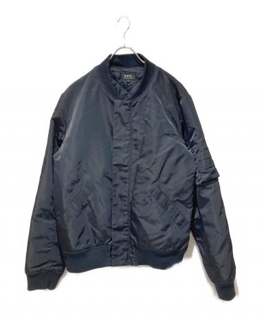 A.P.C. MA-1ジャケット ネイビー Mサイズ 中古・古着通販】A.P.C. (アーペーセー) 中綿MA-1ジャケット ネイビー