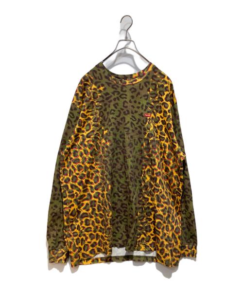 SUPREME（シュプリーム）Supreme (シュプリーム) 24FW Small Box L/S Tee Cheetah イエロー×グリーン サイズ:XLの古着・服飾アイテム