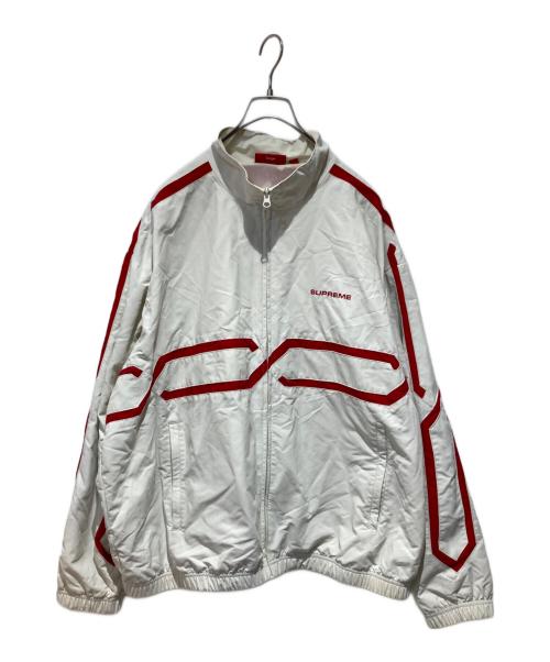 SUPREME（シュプリーム）Supreme (シュプリーム) Inset Link Track Jacket ホワイト×レッド サイズ:Ｌの古着・服飾アイテム