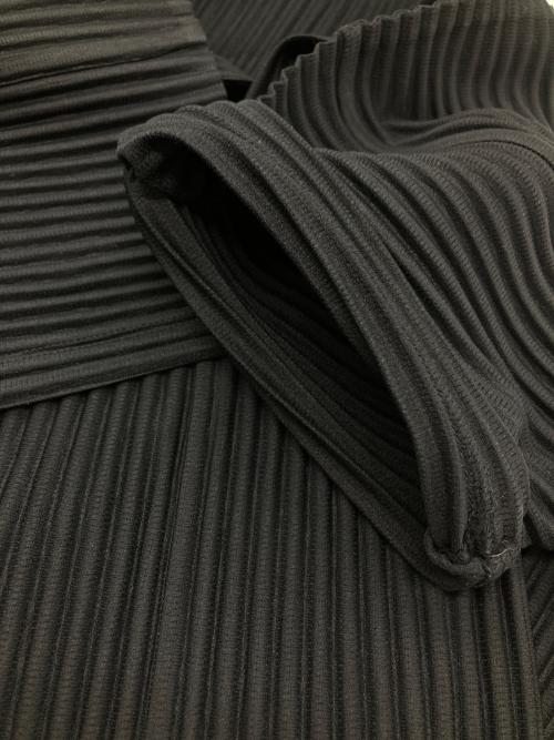 HOMME PLISSE ISSEY MIYAKE（オム プリッセ イッセイ ミヤケ）HOMME PLISSE ISSEY MIYAKE (オム プリッセ イッセイ ミヤケ) プリーツポロシャツ ブラック サイズ:2の古着・服飾アイテム