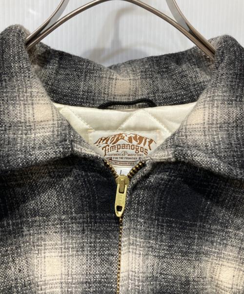 TIMPANOGOS（ティンパノーゴス）TIMPANOGOS (ティンパノーゴス) オンブレチェックウールジャケット ブラック サイズ:Ｌの古着・服飾アイテム