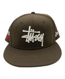 stussy×New Era（ステューシー×ニューエラ）の古着「ロゴキャップ」｜ブラウン
