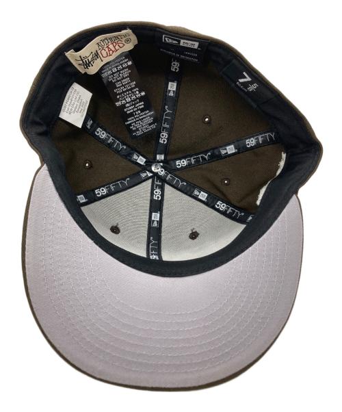 stussy（ステューシー）stussy (ステューシー) New Era (ニューエラ) ロゴキャップ ブラウンの古着・服飾アイテム