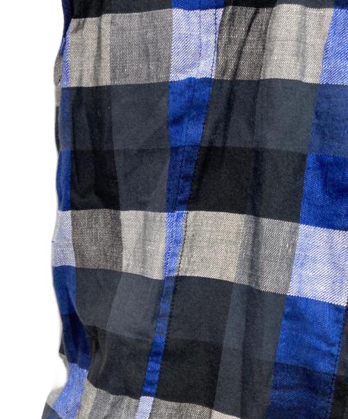 Y's for living（ワイズフォーリビング）Y'S for living (ワイズフォーリビング) マキシチェックワンピース ブルー×ブラック サイズ:FREEの古着・服飾アイテム