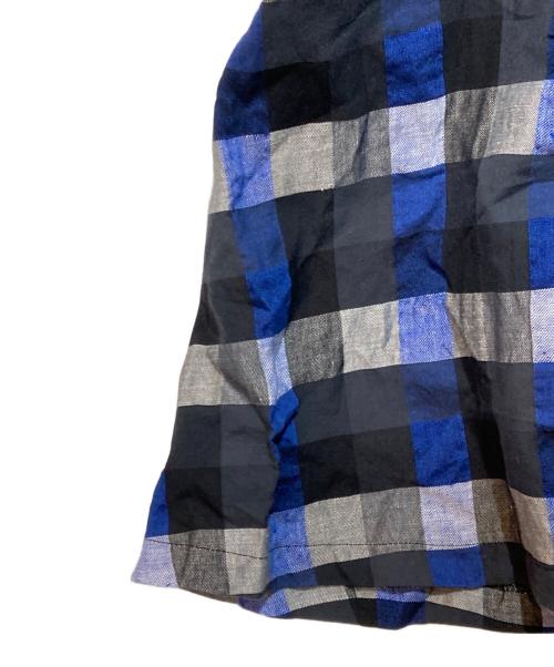 Y's for living（ワイズフォーリビング）Y'S for living (ワイズフォーリビング) マキシチェックワンピース ブルー×ブラック サイズ:FREEの古着・服飾アイテム